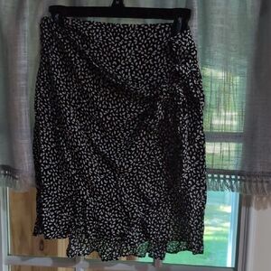 GB Girls Monochrome Leaf A-Line Skirt